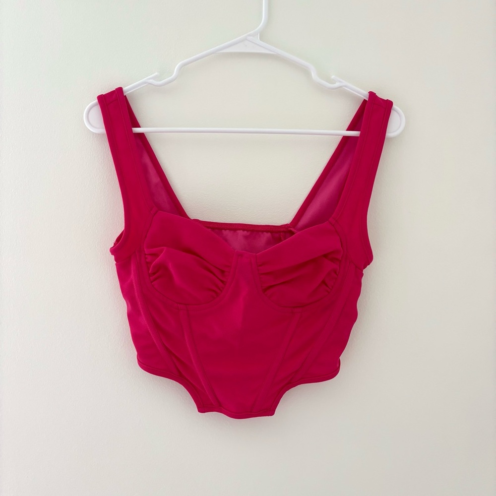 pink corset top